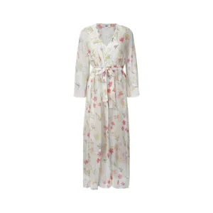 1990s Valentino Floral Georgette Lingerie Set
