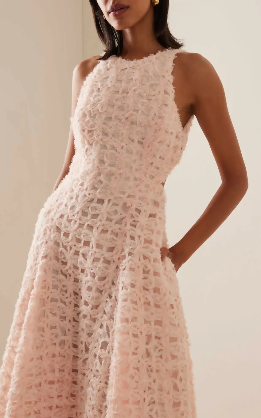 Aje Quintette Backless Midi Dress in Pink