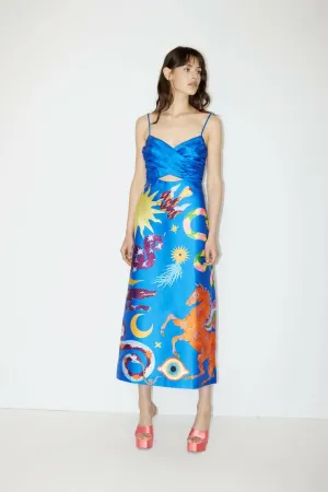 Alemais Guardian Midi Dress in Azure