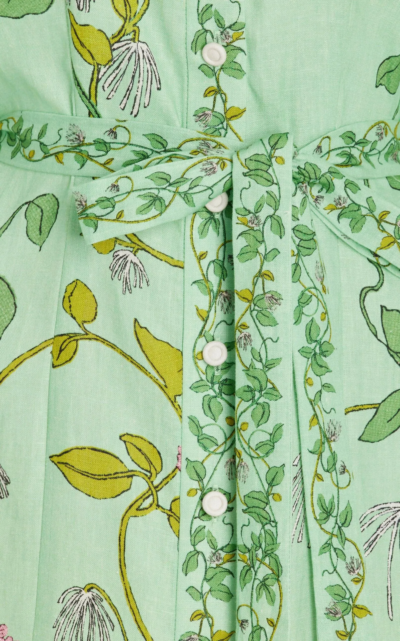 Alemais Olivia Shirt Dress Green Print Size 8