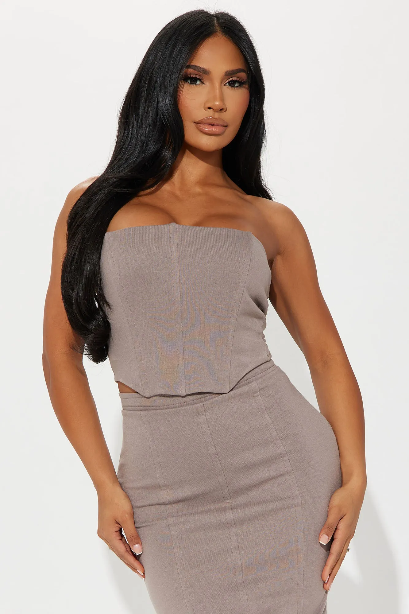 Amaze Me Skirt Set  - Mocha