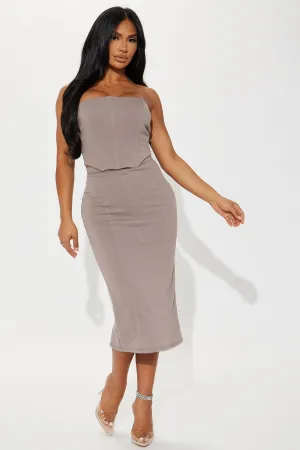 Amaze Me Skirt Set  - Mocha