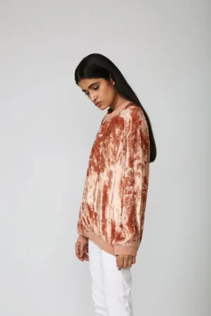 AMINAH Pink Crushed Velvet Jumper