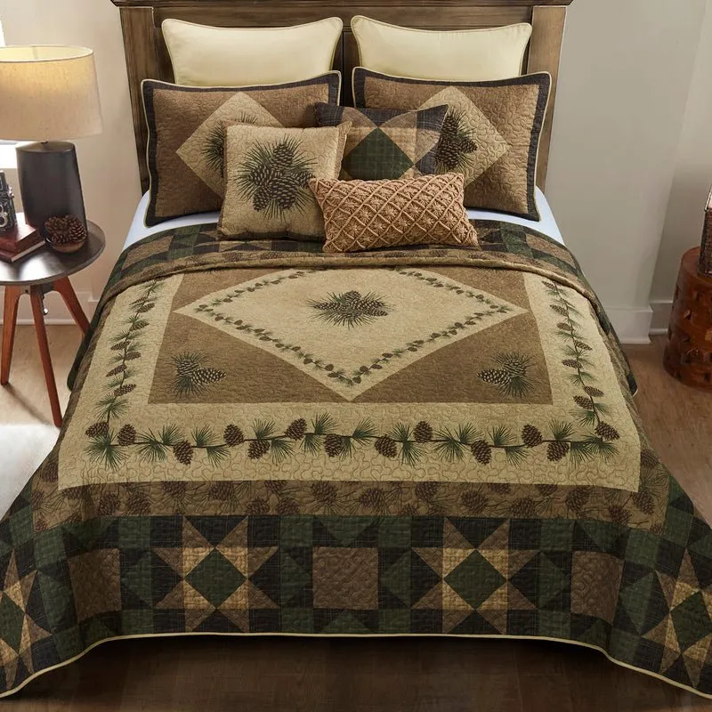 Antique Pine 3-Piece Quilted Bedding Set - King