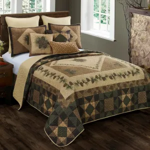 Antique Pine 3-Piece Quilted Bedding Set - King