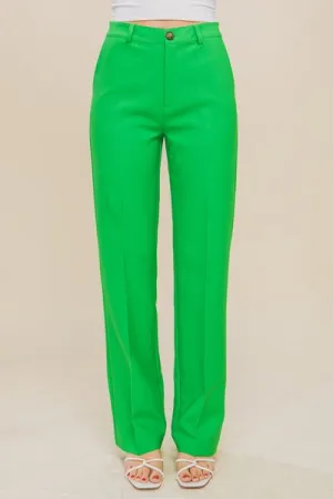 Apple High Waist Straight Pants