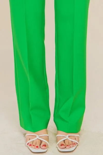 Apple High Waist Straight Pants