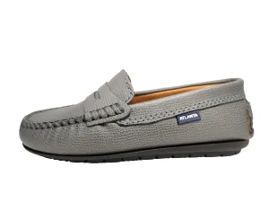 Atlanta Mocassin  Grey Pebbled Penny Loafer 2GBS23