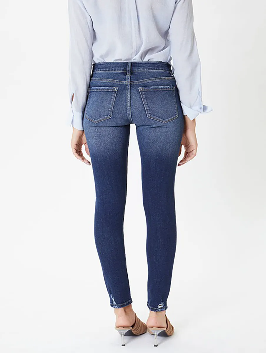 Audrey Mid-Rise Distressed Skinny by KanCan