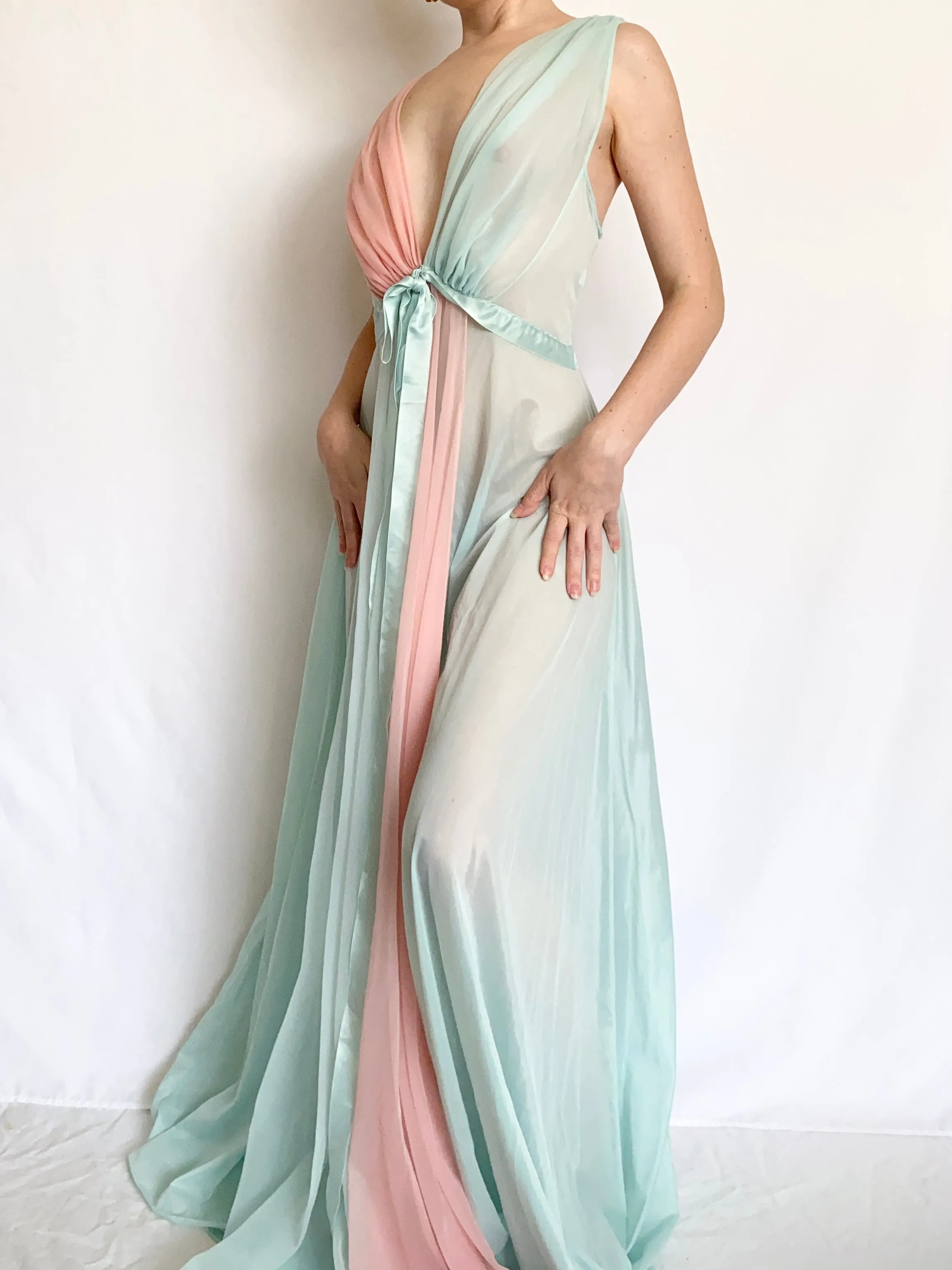 Barbie Swan Lake 1950s Bicolor Nylon Gown (S)
