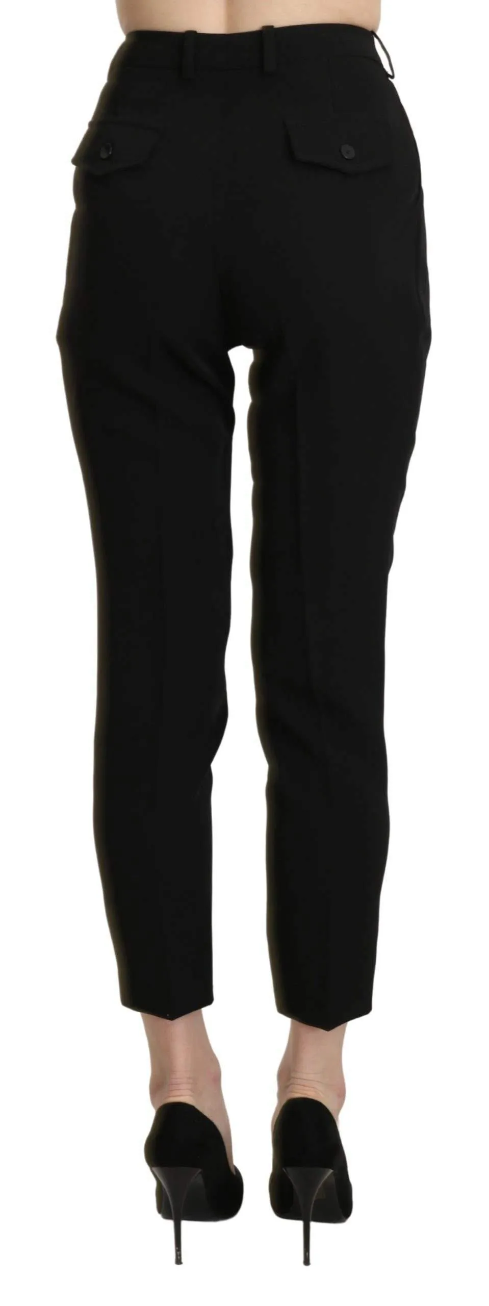 BENCIVENGA  High Waist Skinny Cropped Dress Trouser Pant