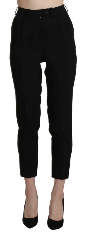 BENCIVENGA  High Waist Skinny Cropped Dress Trouser Pant