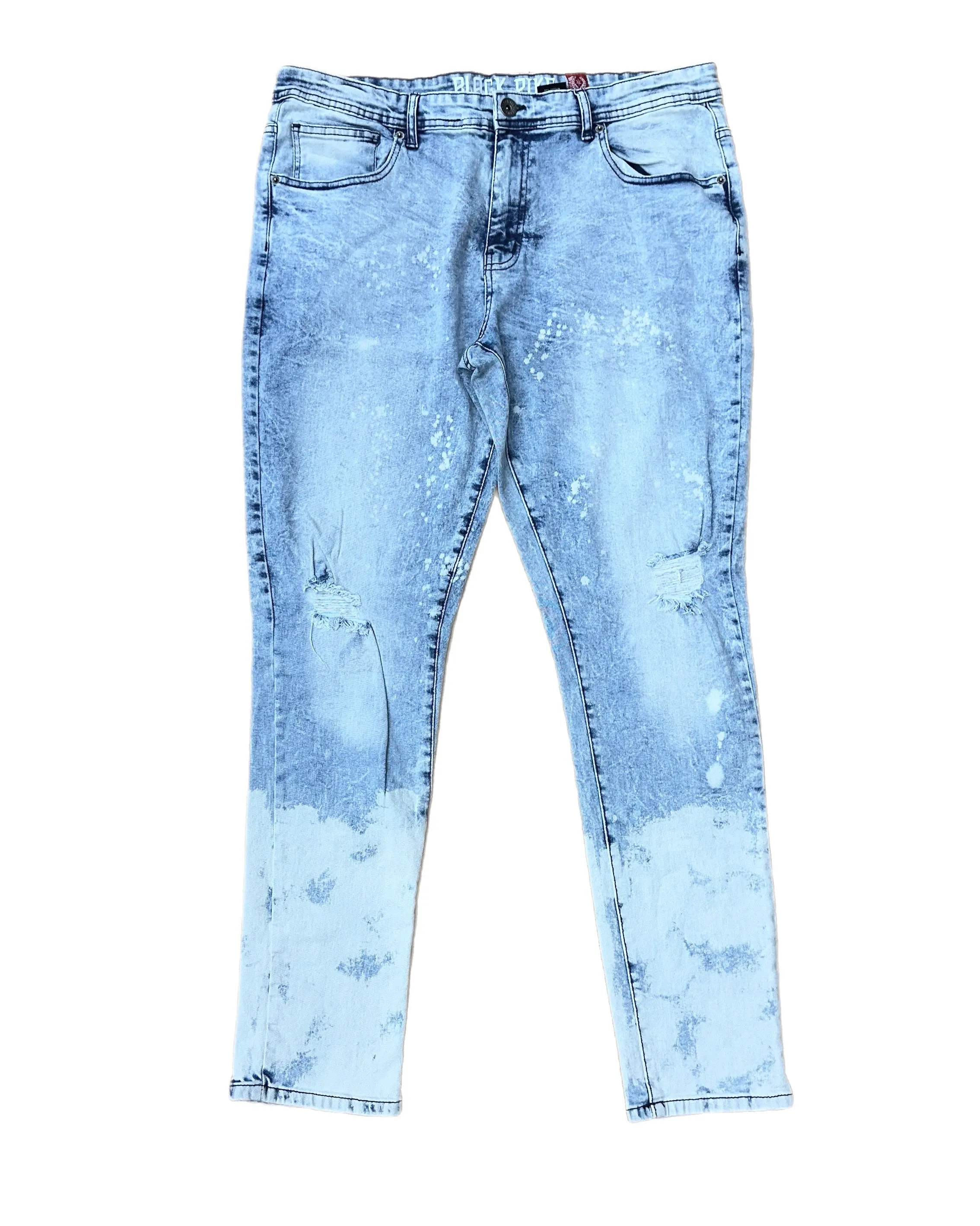 Black Pike Skinny Denim White Wash