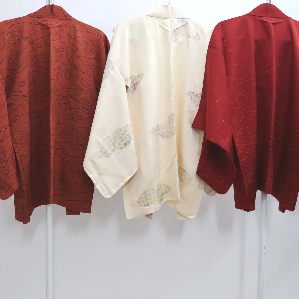 Bundle 15pcs Silk Colored Haori Jacket Wholesale Bulk Free Shipping #373
