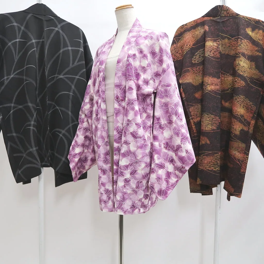 Bundle 15pcs Silk Colored Haori Jacket Wholesale Bulk Free Shipping #373