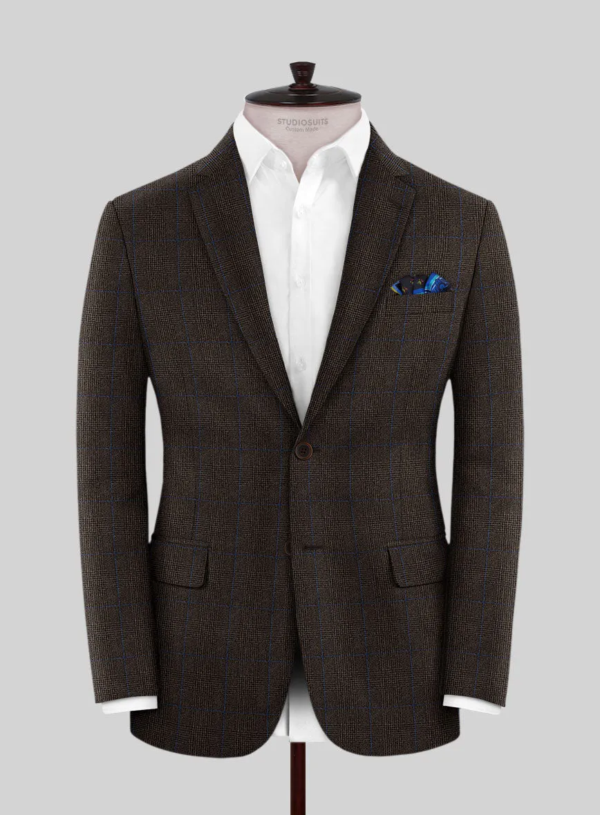 Caccioppoli Lenana Glen Brown Wool Jacket