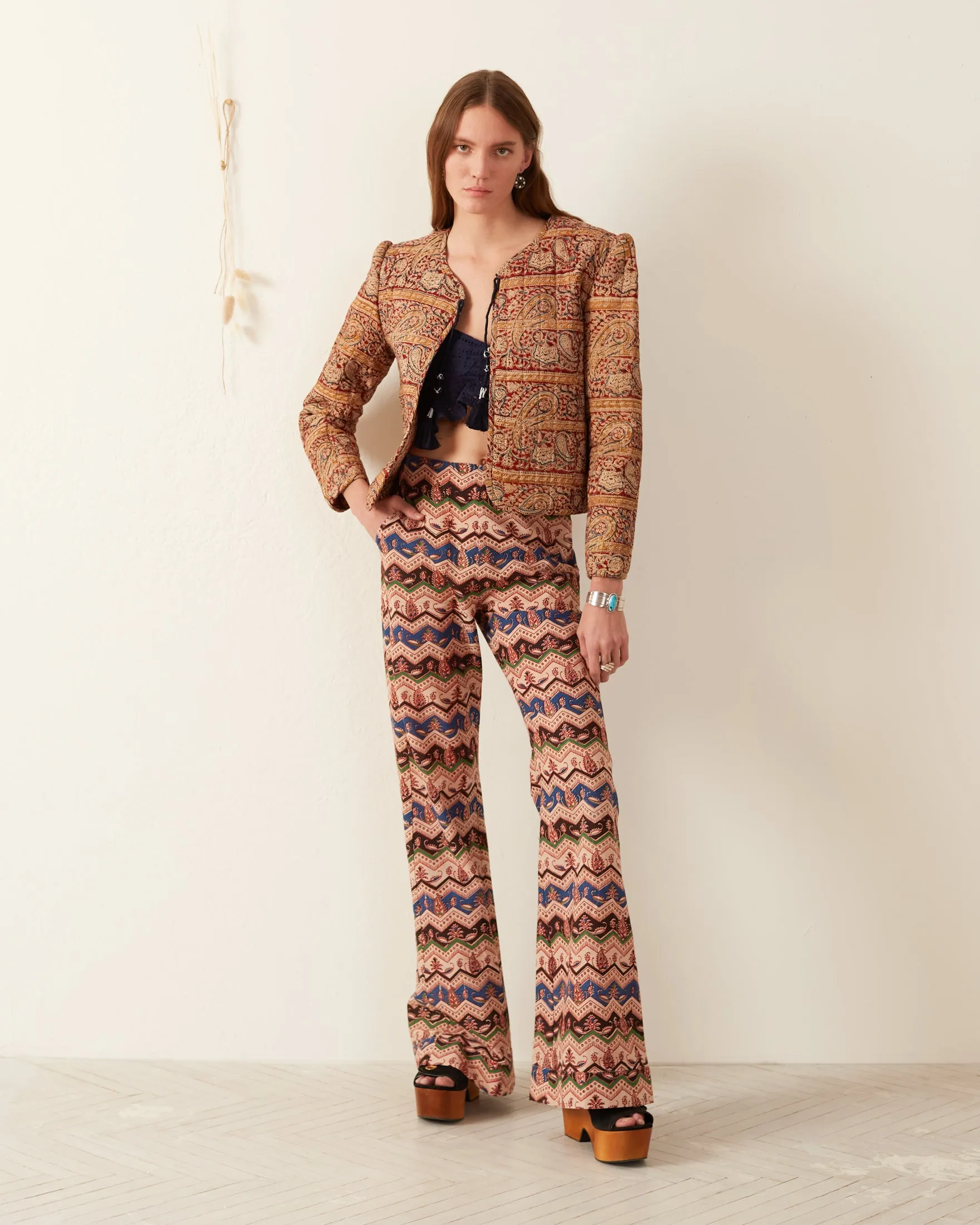 Camille Pasha Paisley Reverso Jacket