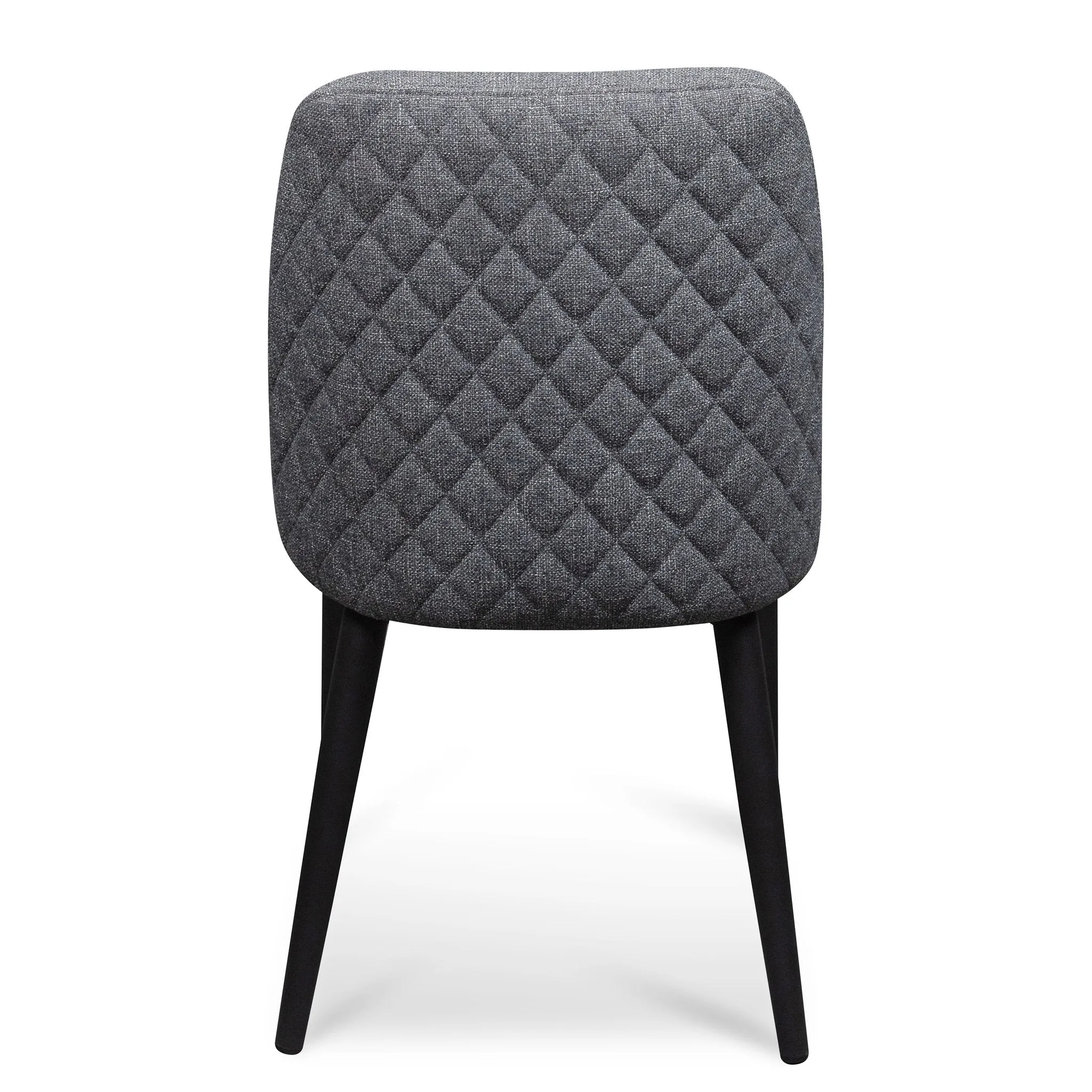 Cesar Fabric Dining Chair - Dark Grey in Black Legs - Last One
