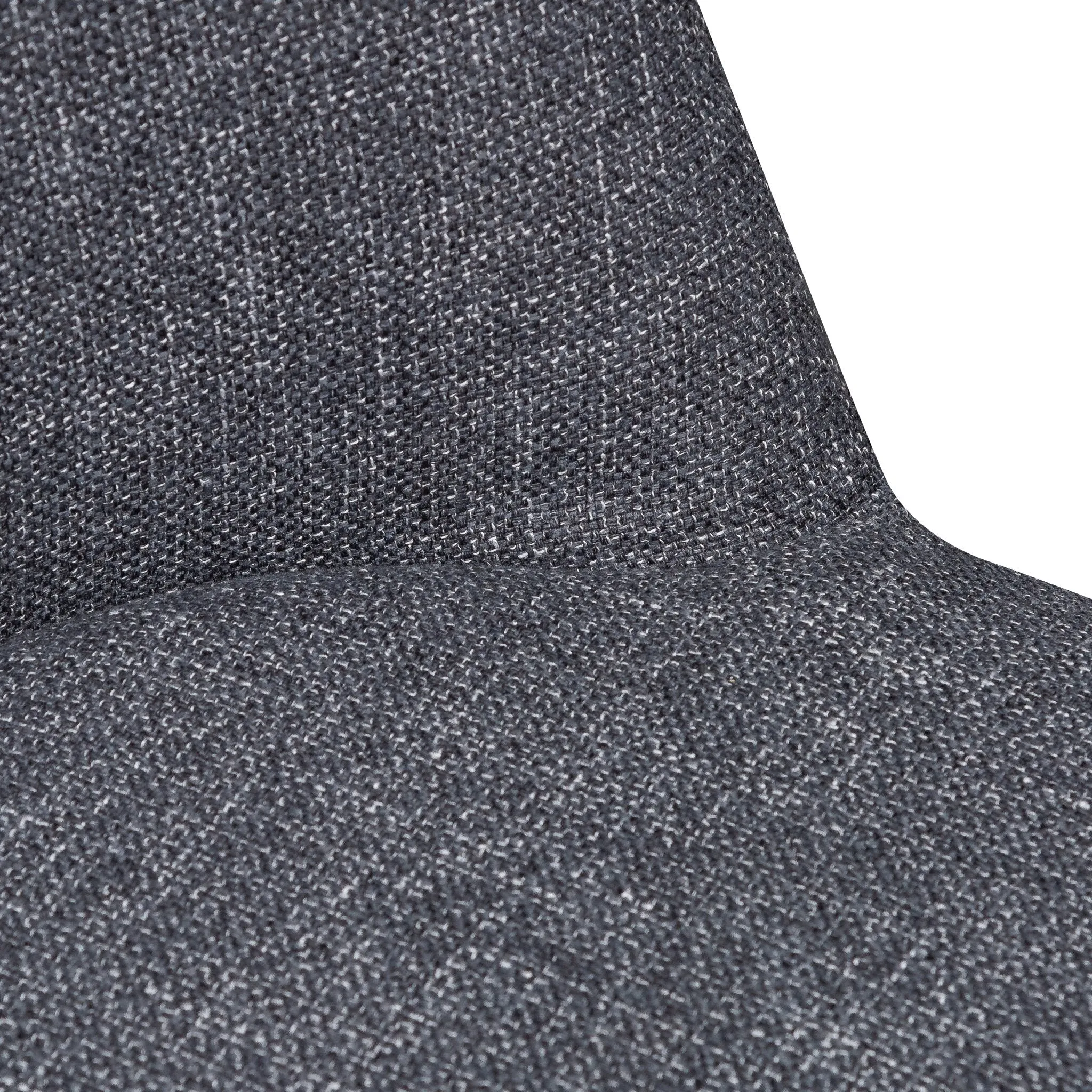 Cesar Fabric Dining Chair - Dark Grey in Black Legs - Last One