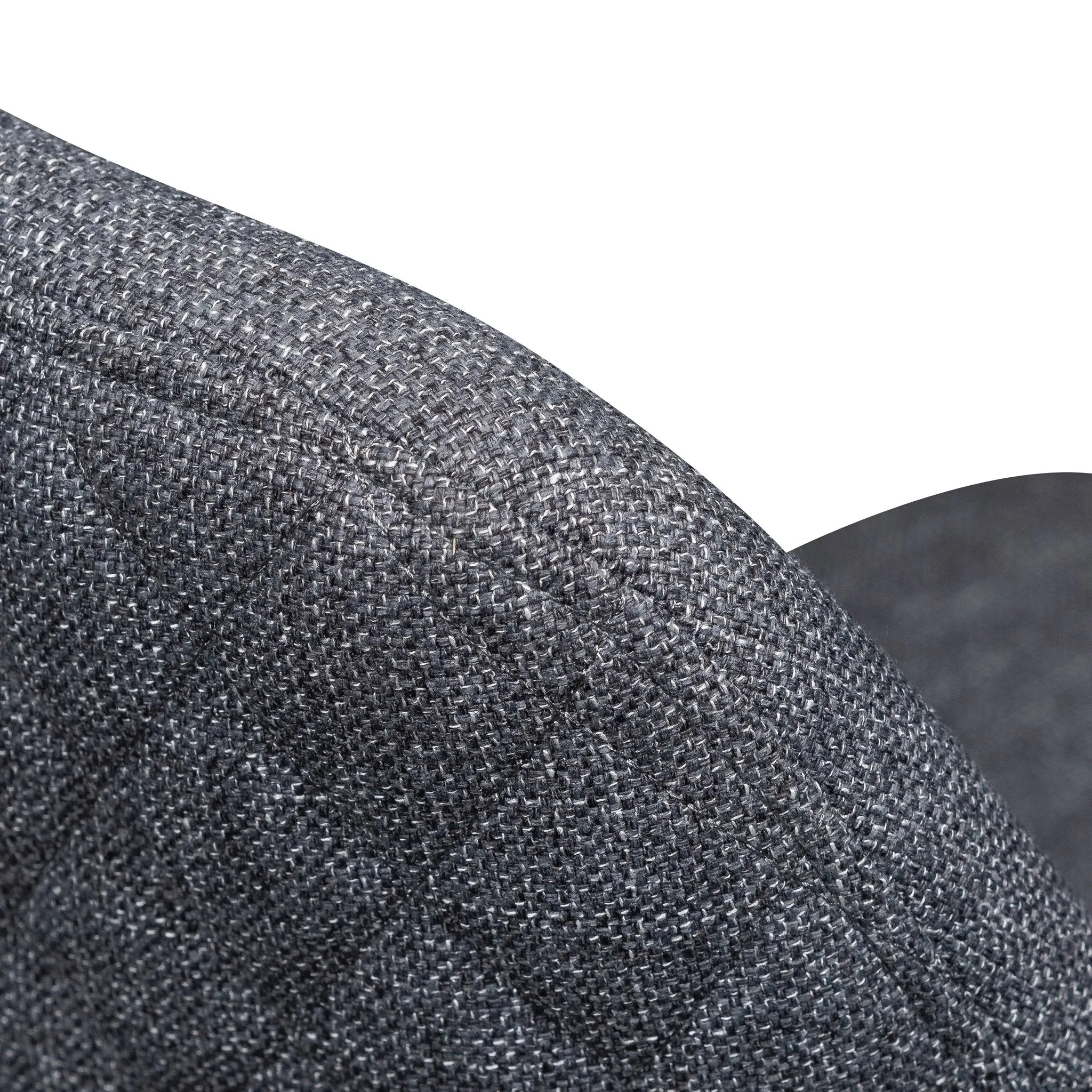 Cesar Fabric Dining Chair - Dark Grey in Black Legs - Last One