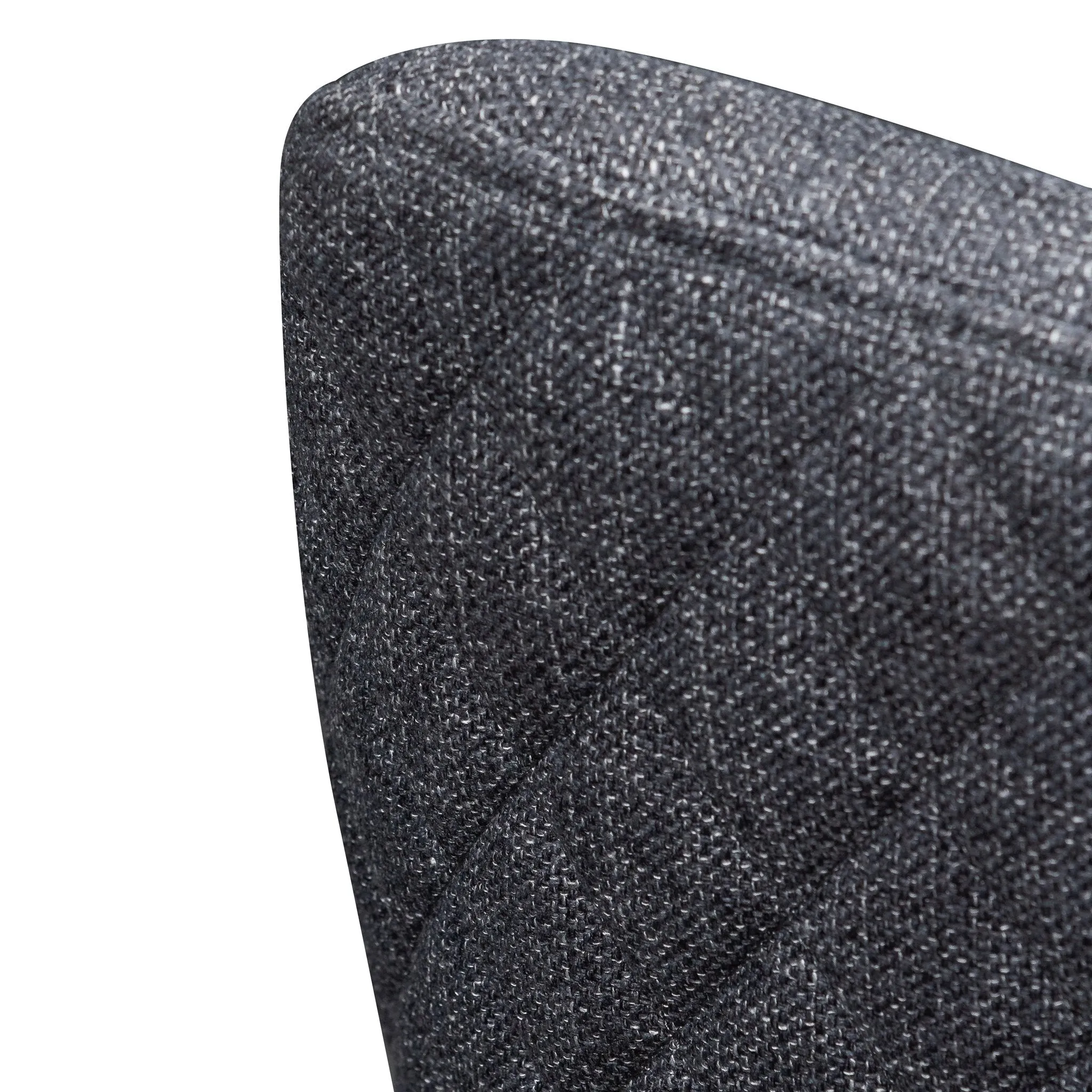 Cesar Fabric Dining Chair - Dark Grey in Black Legs - Last One