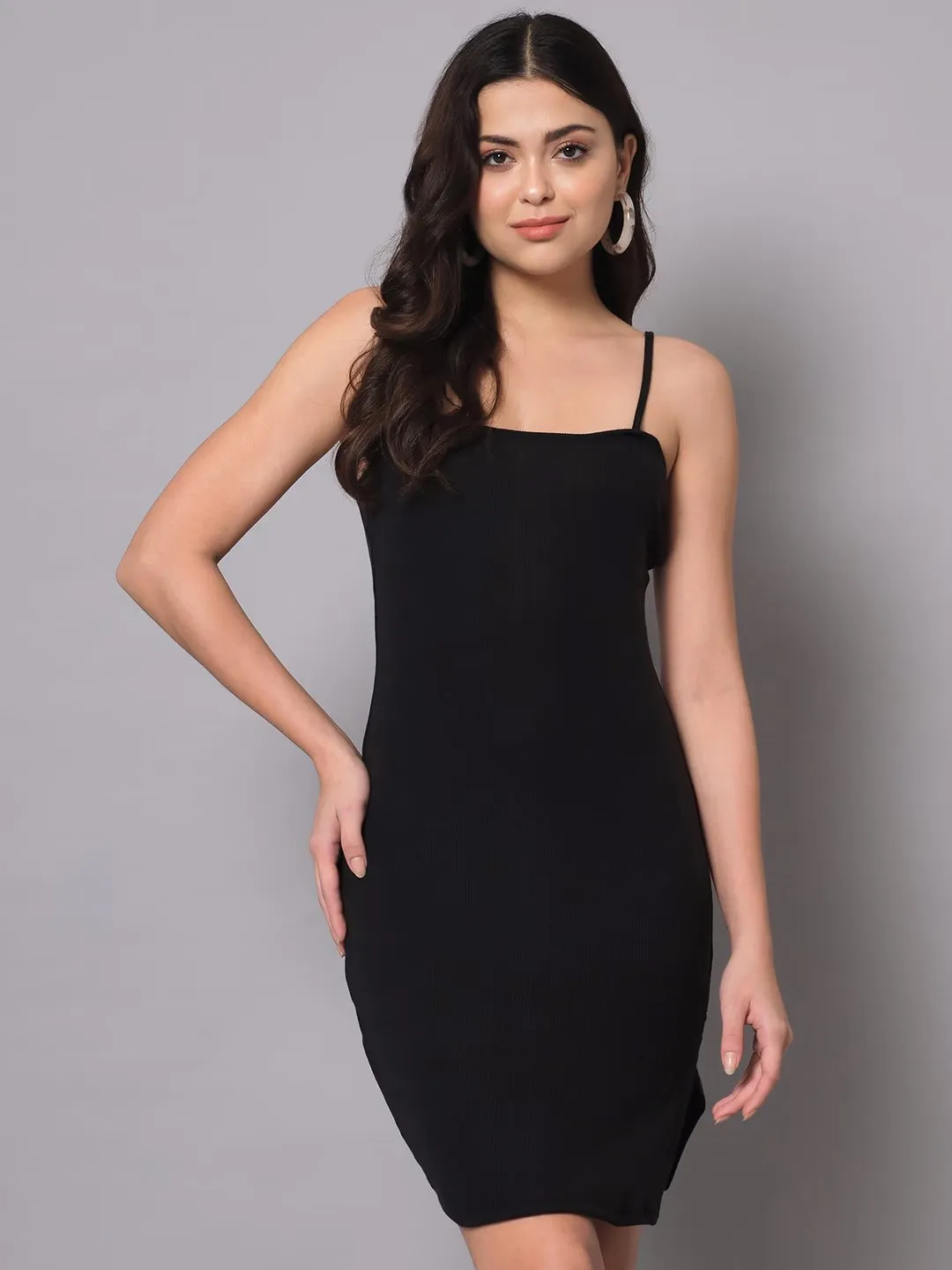 Chic Basics Shoulder Strap Bodycon Dress