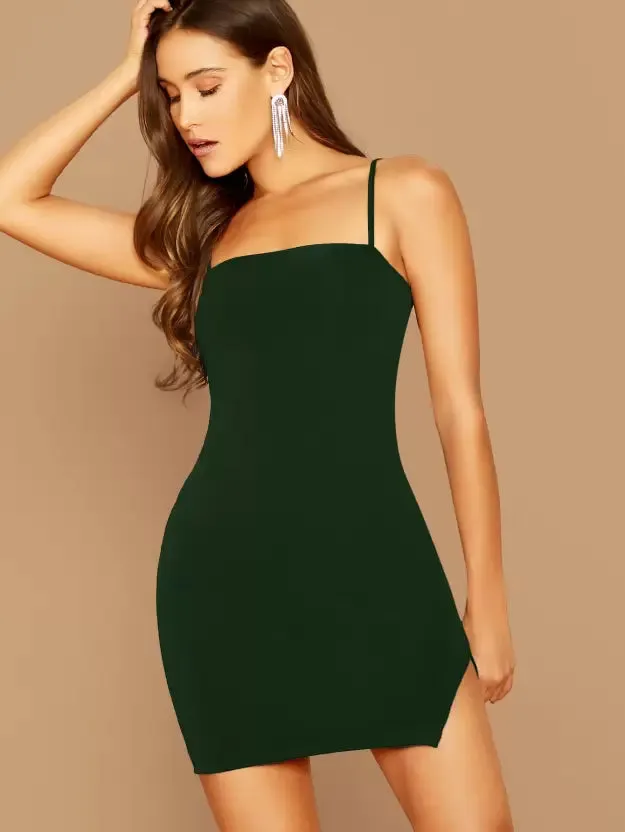 Chic Basics Shoulder Strap Bodycon Dress
