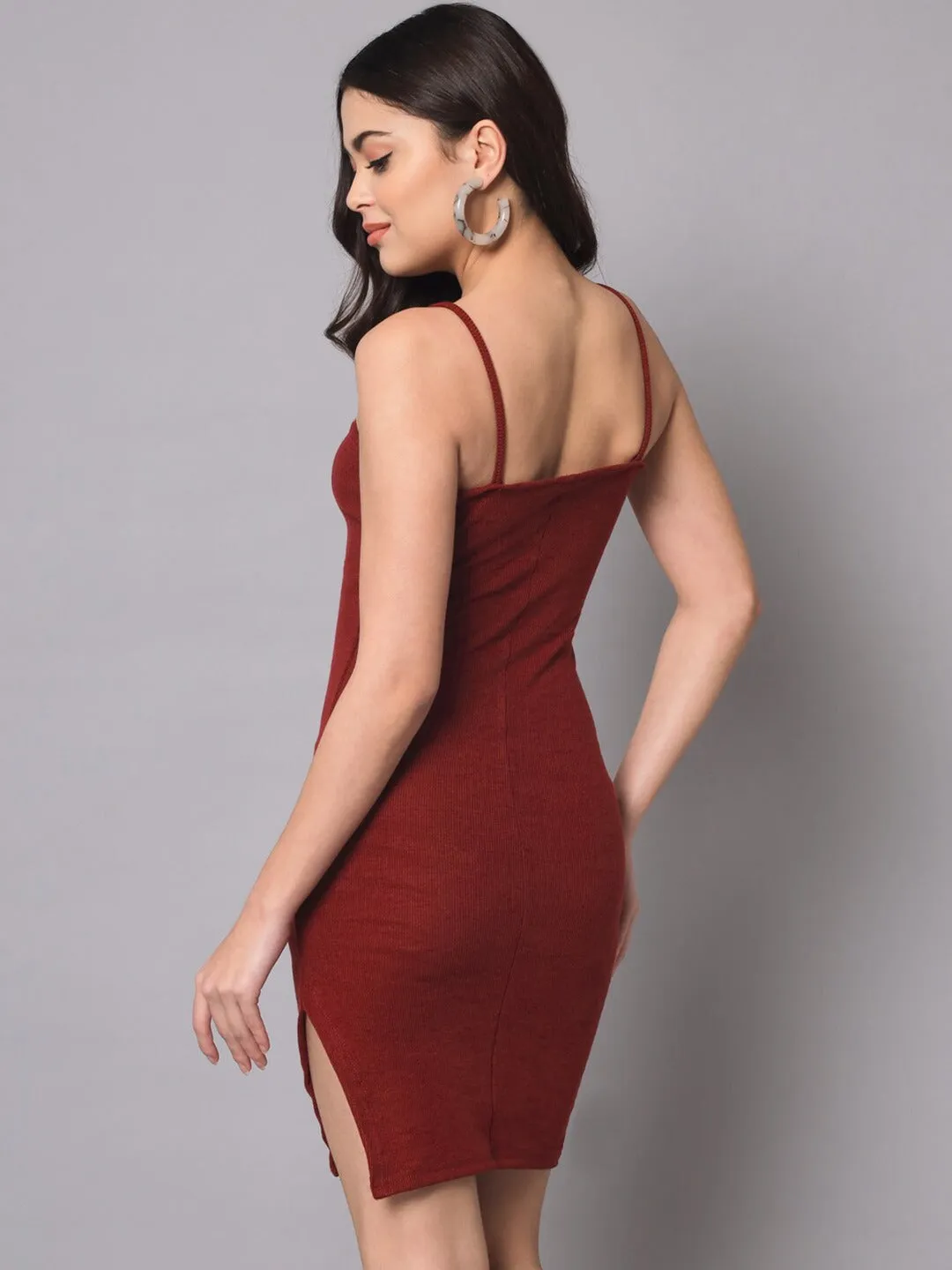 Chic Basics Shoulder Strap Bodycon Dress