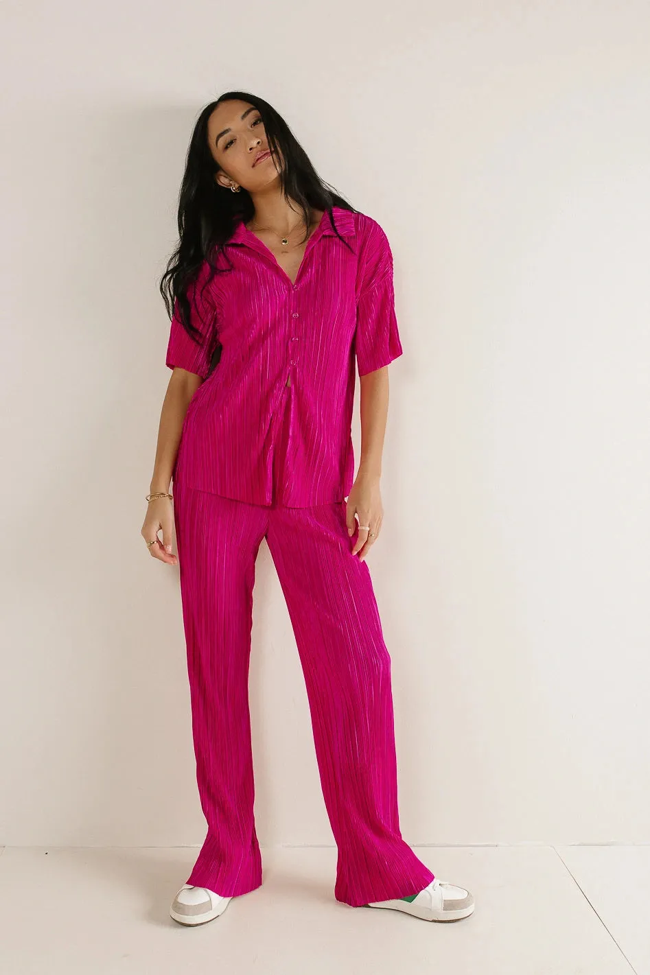 Clara Ribbed Pants in Pink - FINAL SALE