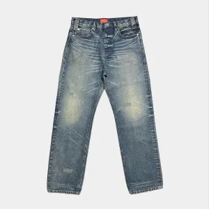 Classic Washed Straight Jean - BLUE
