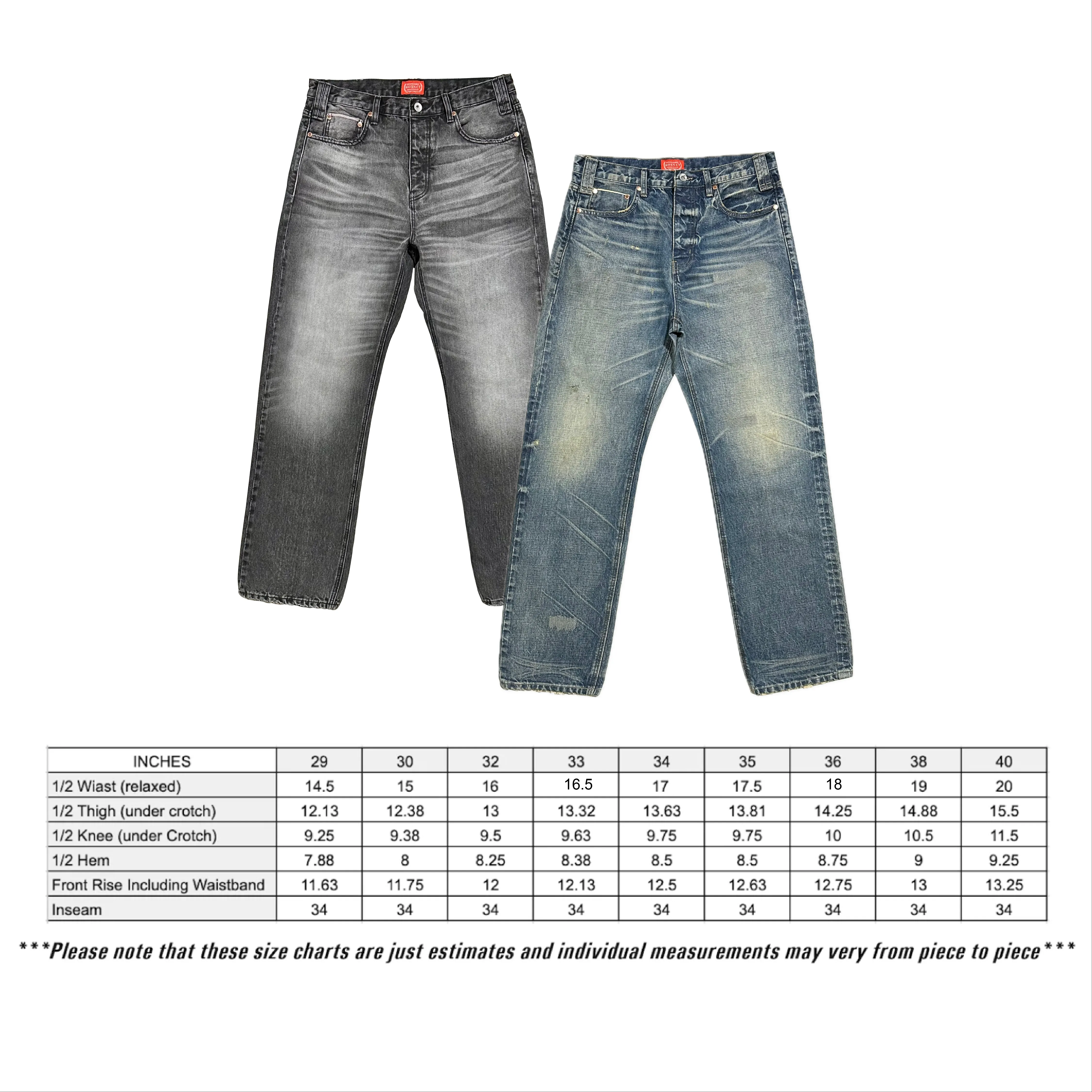 Classic Washed Straight Jean - BLUE