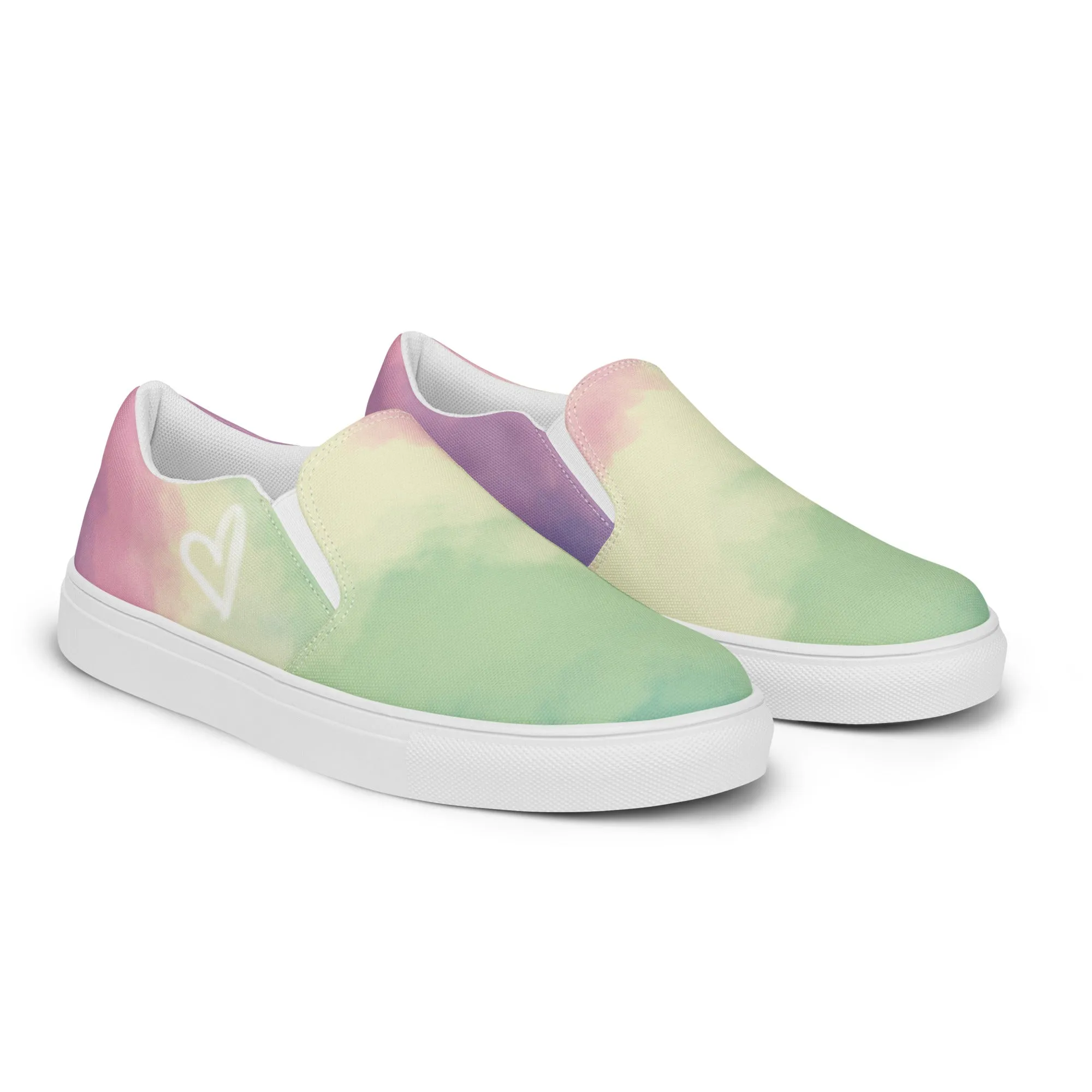 Cloudy Genderfae Slip-on Canvas Shoes (Fem Sizing)