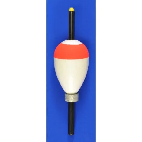 Comal Pear Slip Stick Float Weighted 2.25in 25ct Red/White