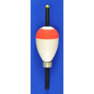 Comal Pear Slip Stick Float Weighted 2.25in 25ct Red/White