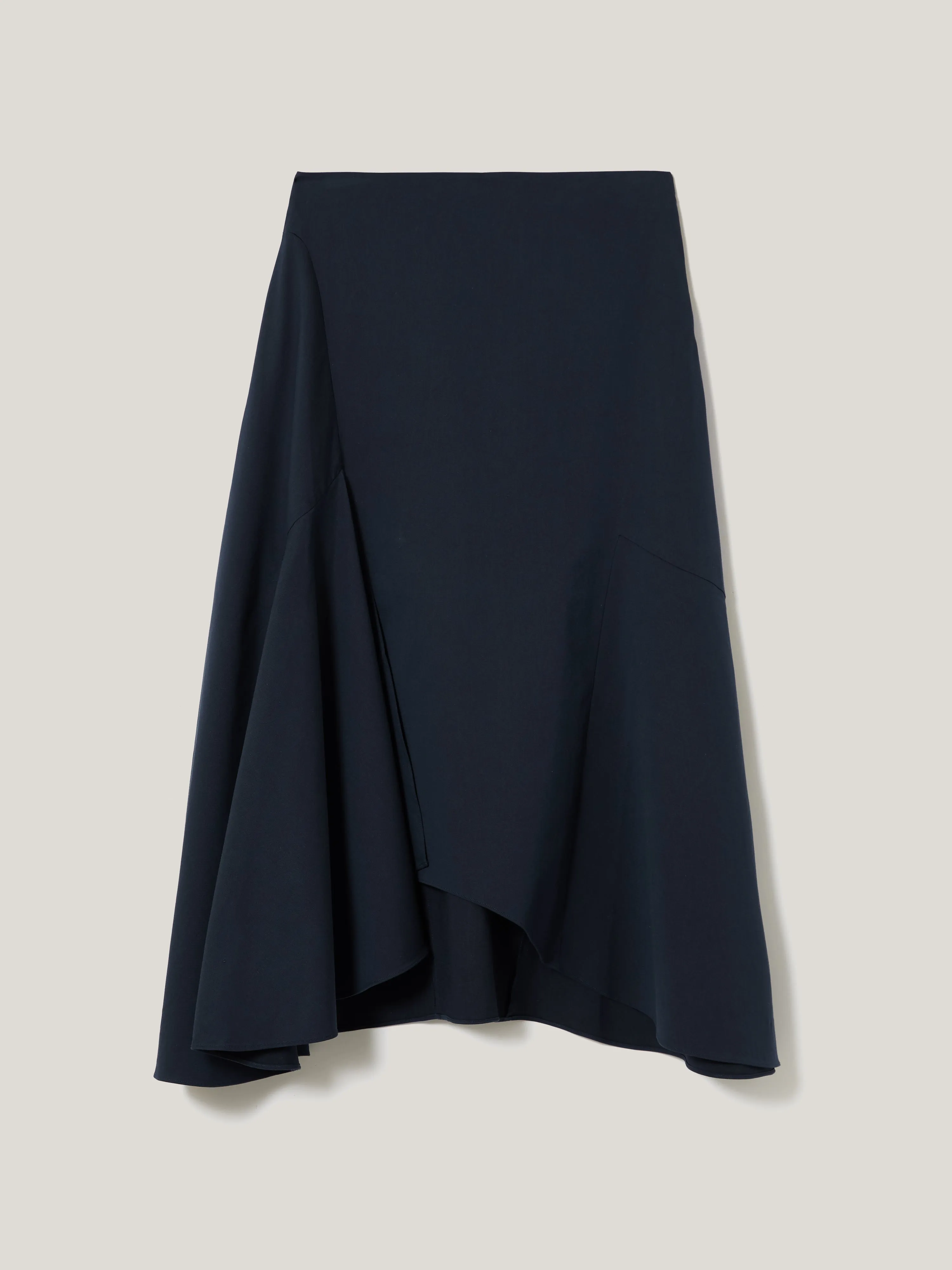 Cotton Seam Detail Skirt | Navy