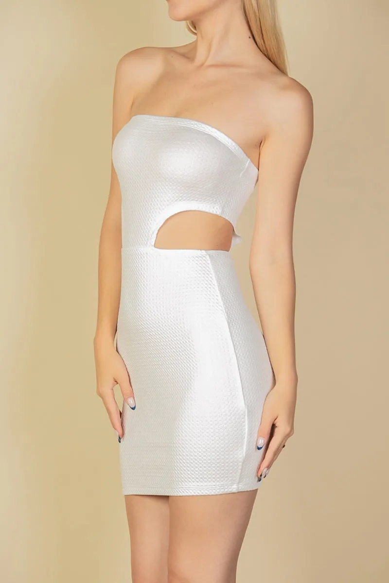 Cut Out Bandeau Bodycon Mini Dress