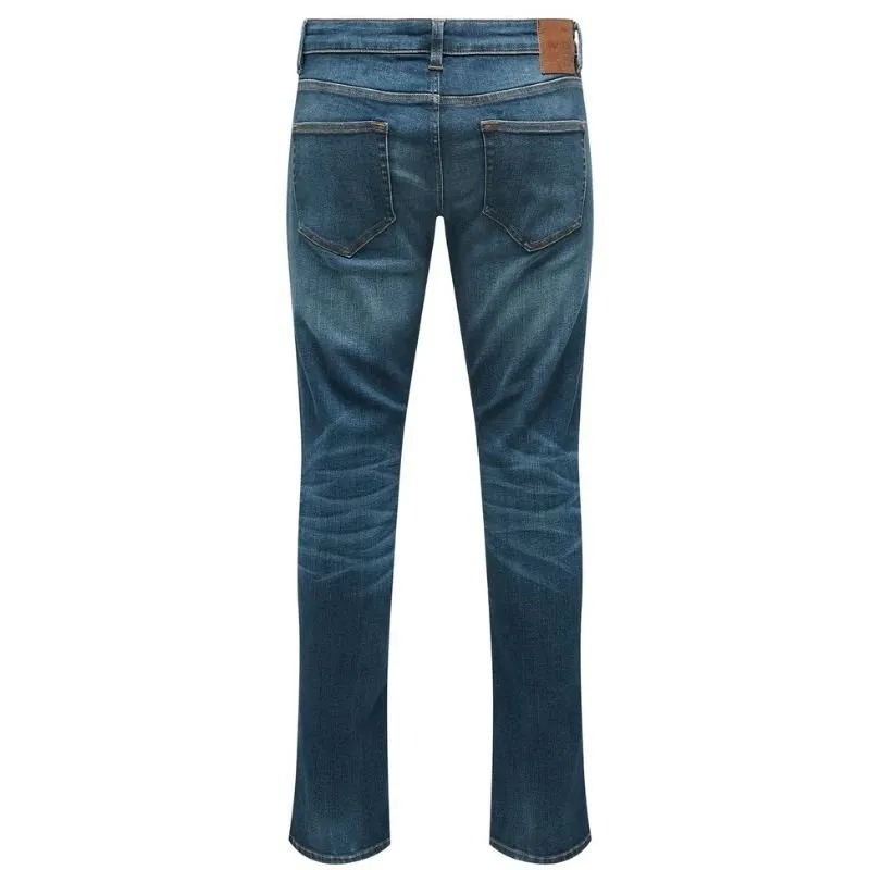 Dark Medium Blue Denim jeans Loom slim