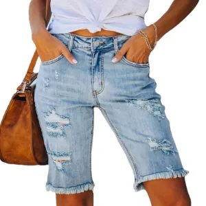 Denim Tassel Shorts