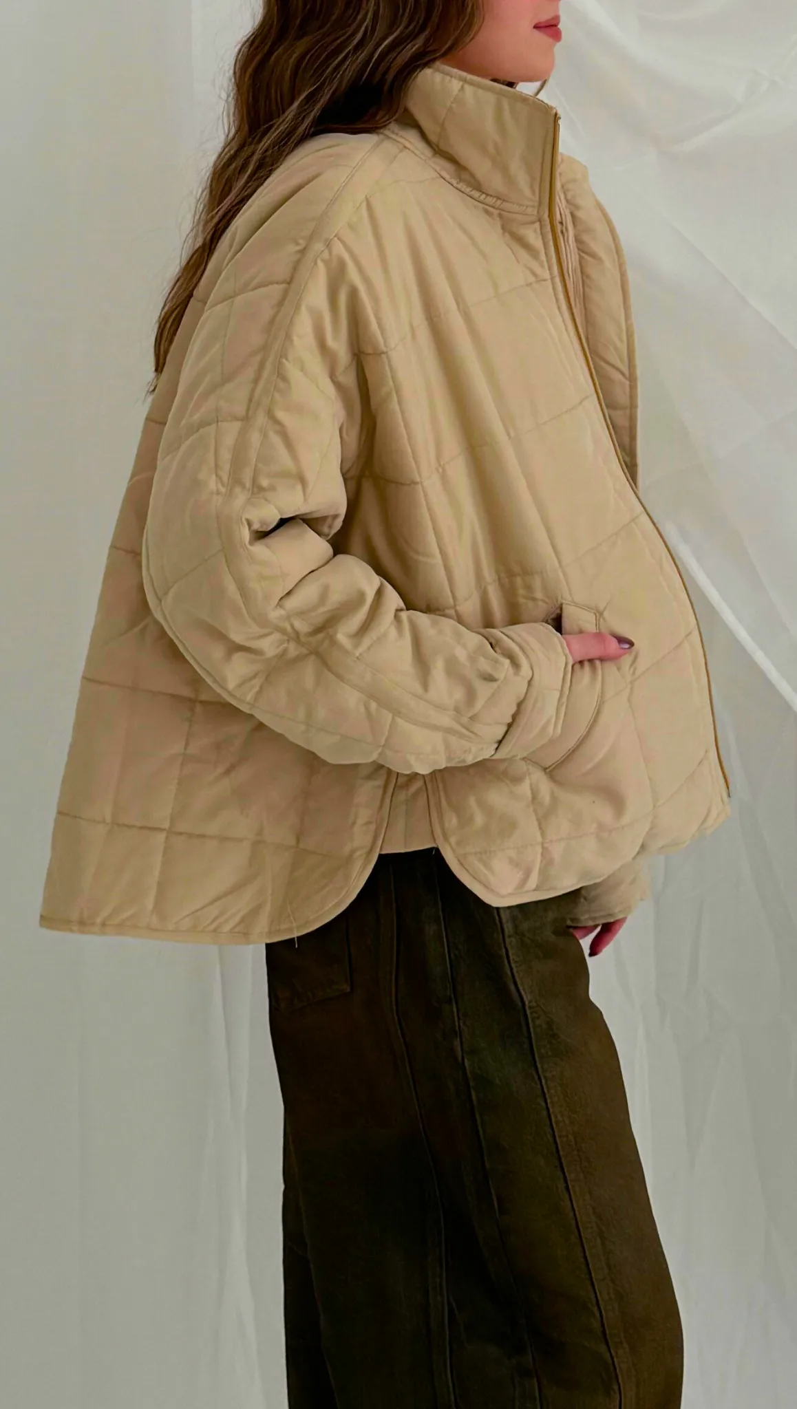 Eden Quilted Jacket - Beige