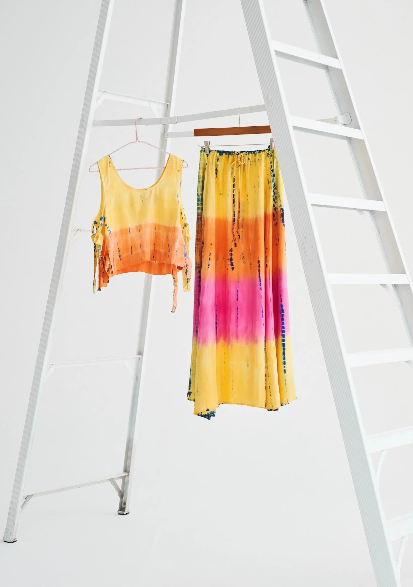 Elastic Midi Skirt | Silk Habotai