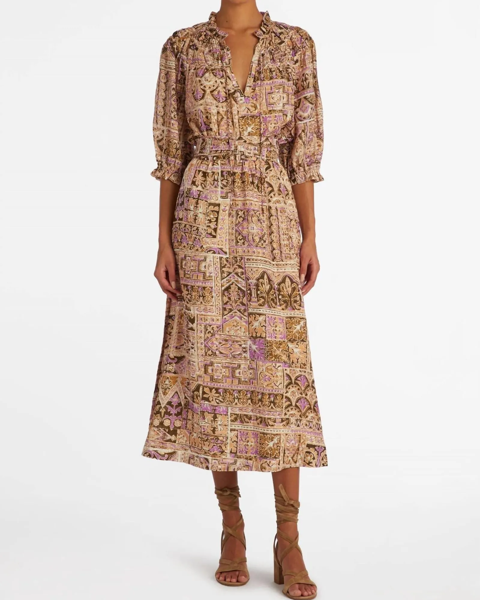 Estine Wrap Skirt in Amethyst Tile | Amethyst Tile