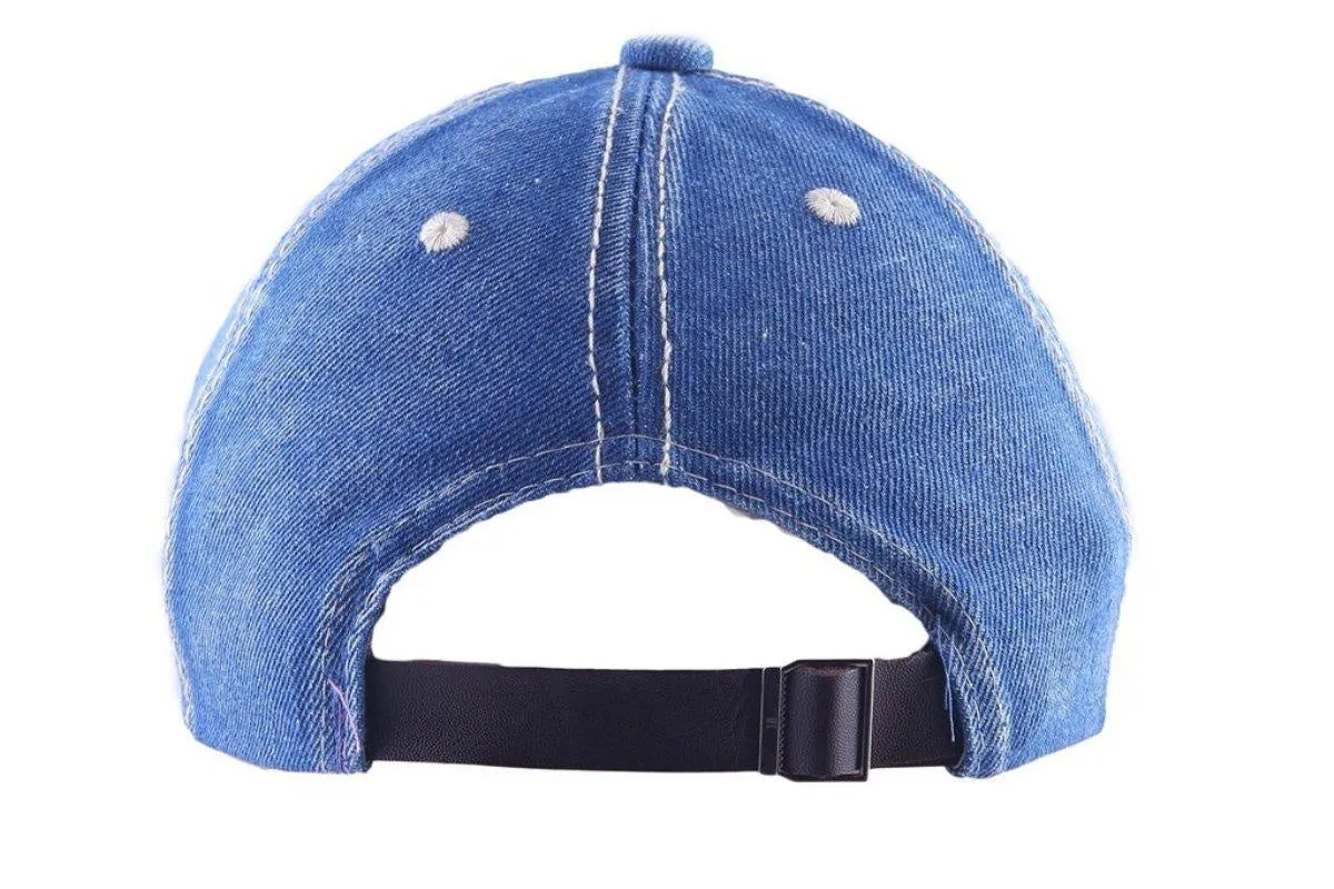 Fabseasons Leopard print  Denim Casual Baseball Cap
