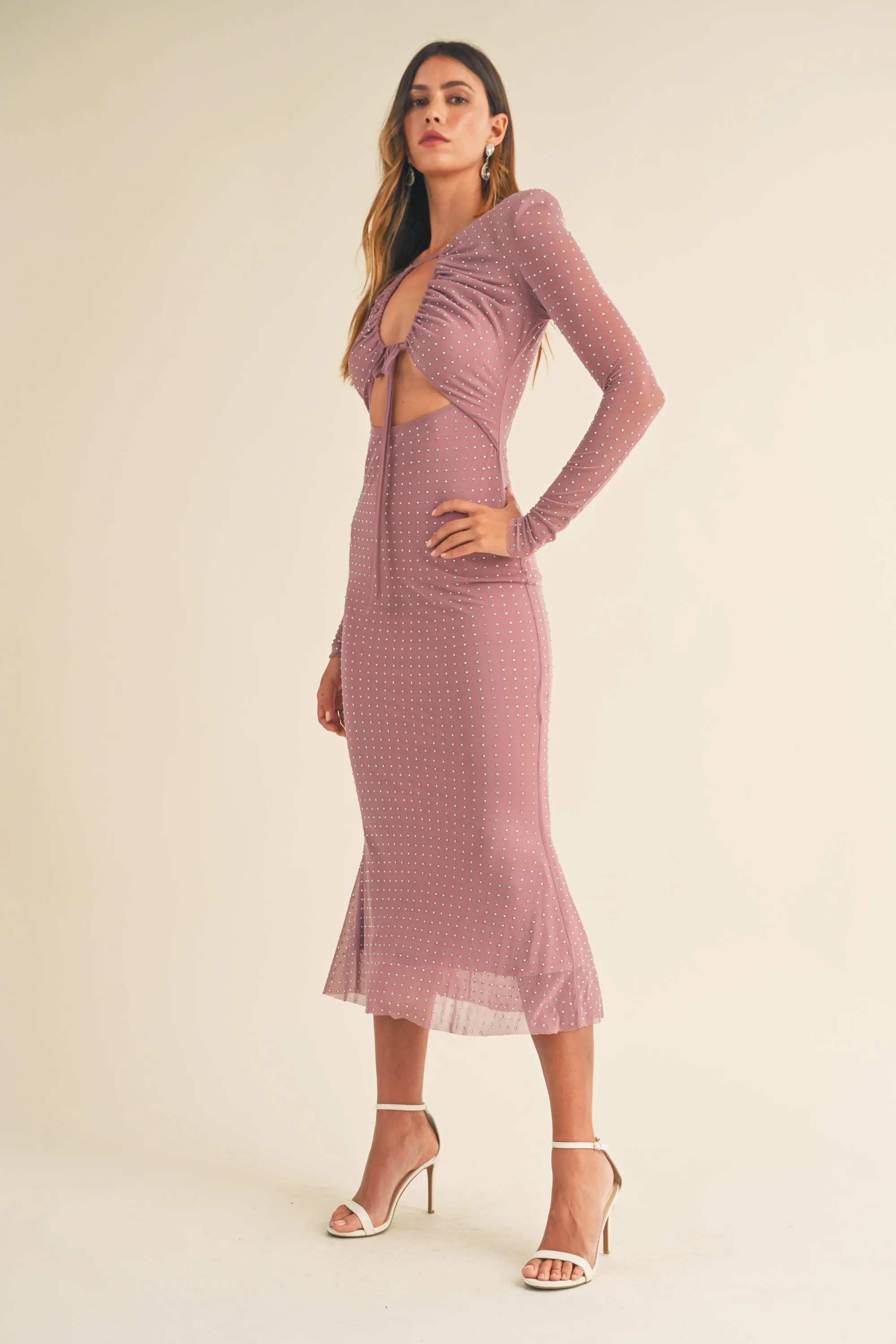 FIEN RHINESTONE MIDI DRESS