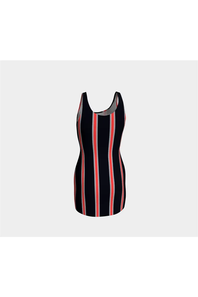 Flaming Stripes Bodycon Dress
