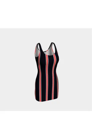 Flaming Stripes Bodycon Dress