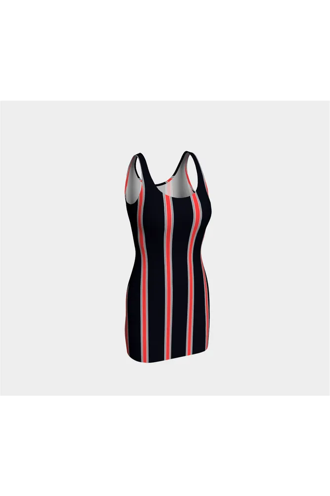 Flaming Stripes Bodycon Dress