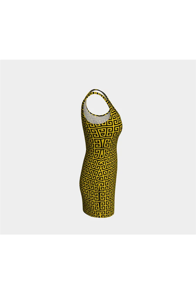 Greek Key Bodycon Dress