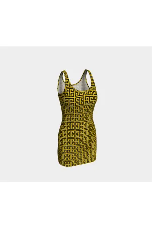 Greek Key Bodycon Dress