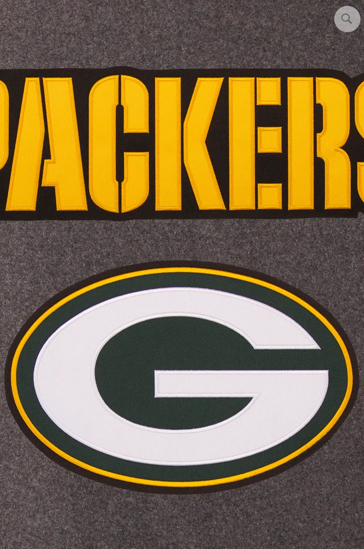 Green Bay Packers Reversible Wool and Leather Varsity Jacket with Back Logo