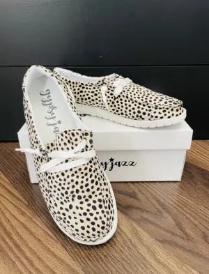 Gypsy Jazz Clash Cream Slip Ons